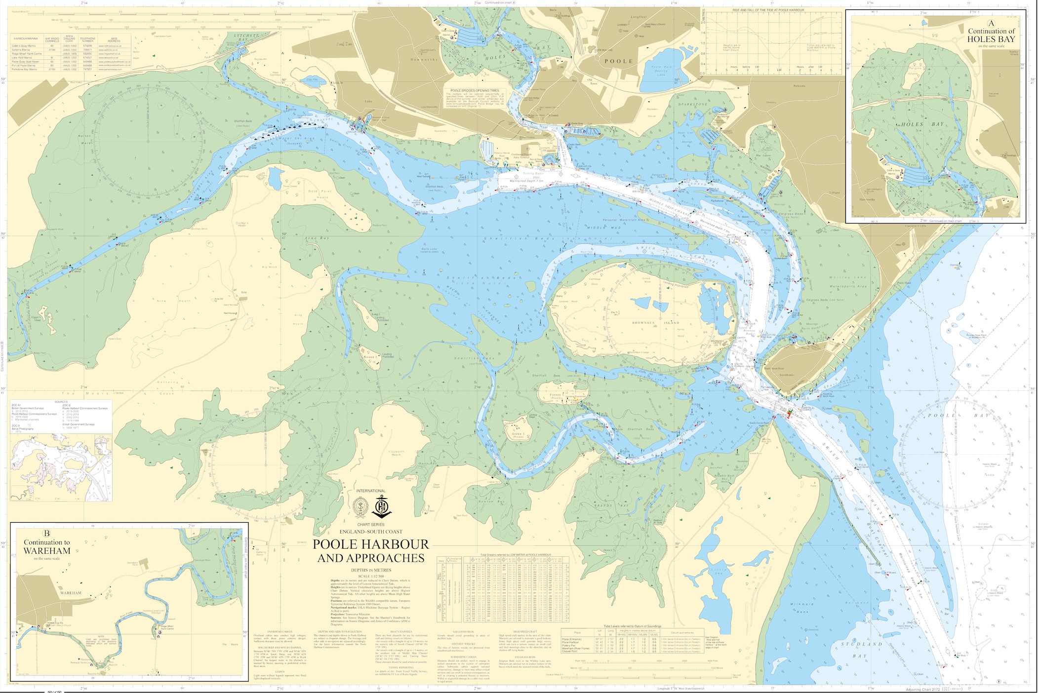Poole Harbour And Approaches Sea Chart   2611 Poole Harbour Low Res Whole 