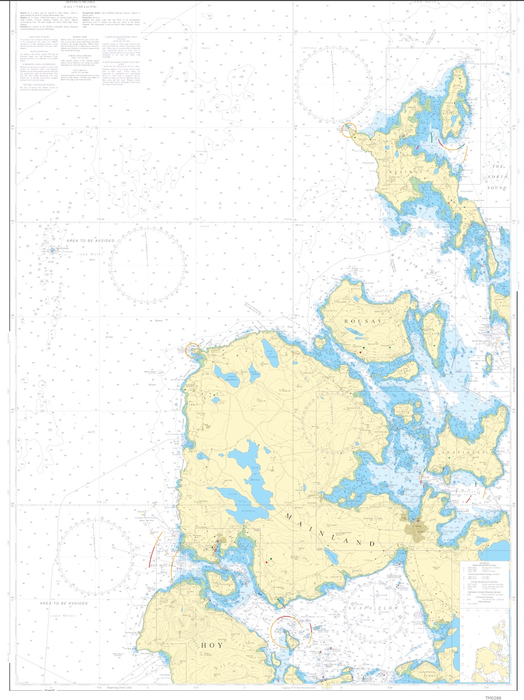 Orkney Islands Sea Chart West