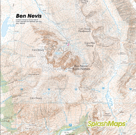 Ben Nevis Map lens cloth from SplashMaps